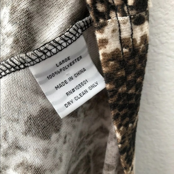 Double D Ranch Animal Print Drape Neck Sweater Dress ~Size L~ - Picture 6 of 6